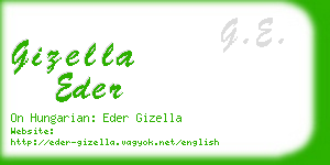gizella eder business card